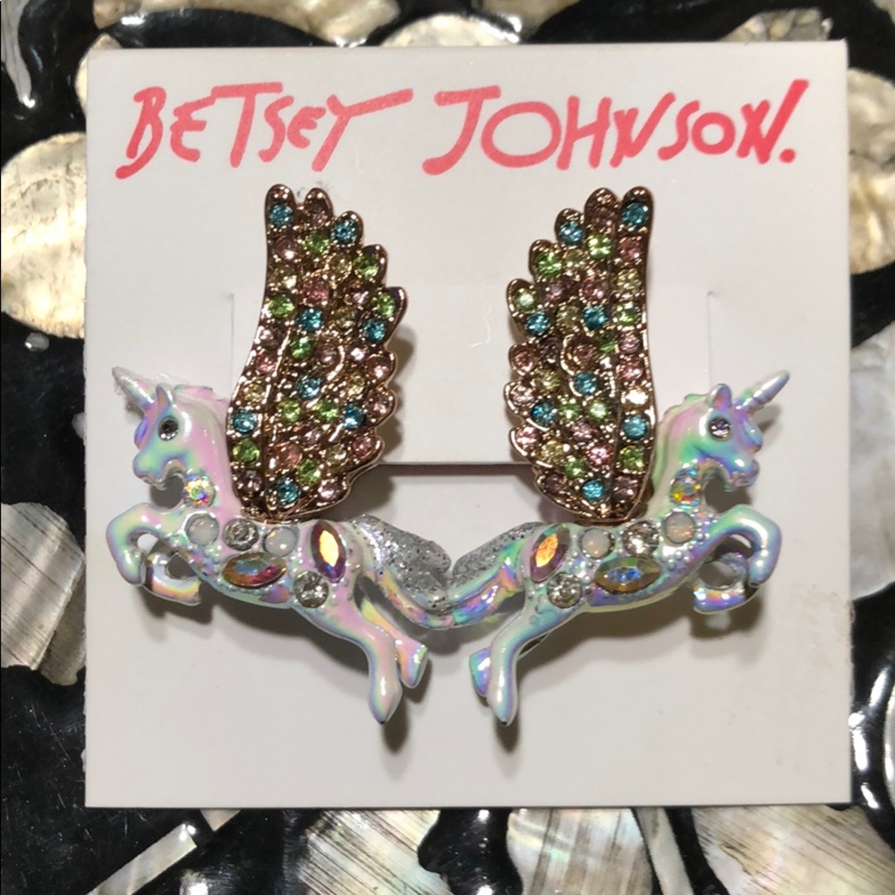 Betsey Johnson unicorn earrings
